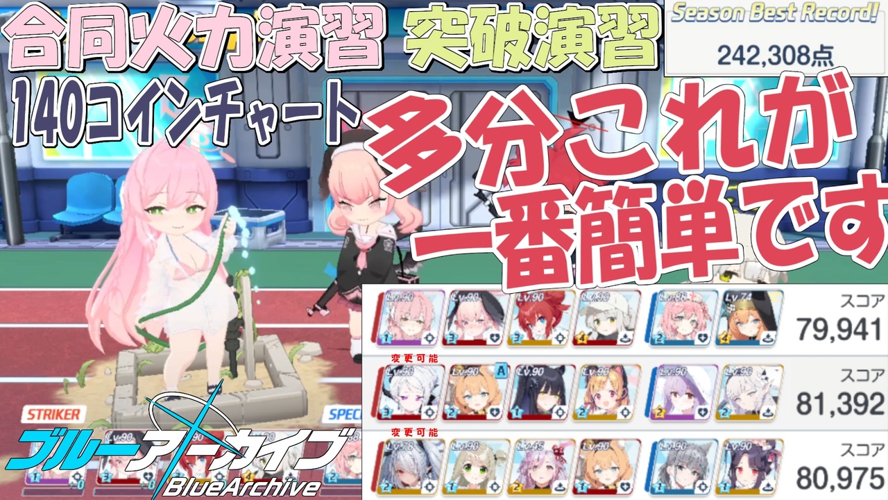 ブルアカ合同火力演習 140コインチャート【 #ブルーアーカイブ #Vtuber 】