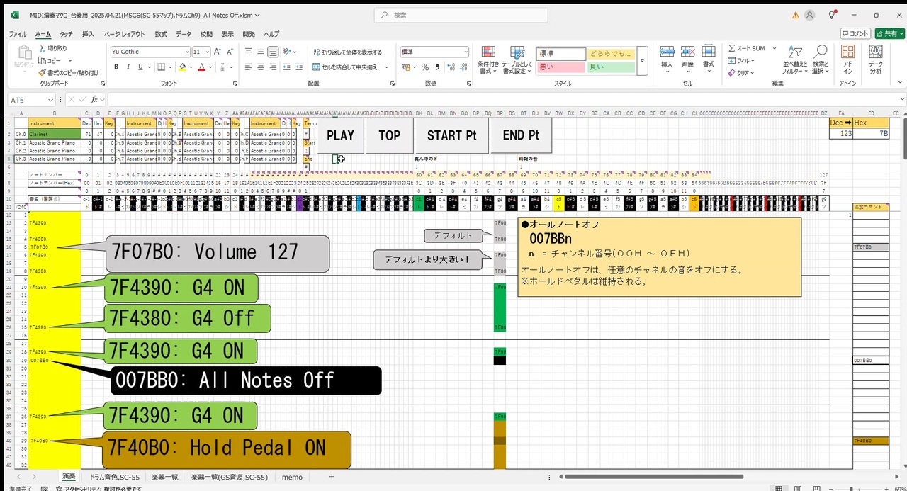 Excel_VBA_MIDI_All Notes Off - ニコニコ動画