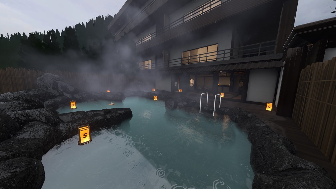 【VRChatワールド紹介】雨見温泉 Rainy hot spring - ニコニコ動画