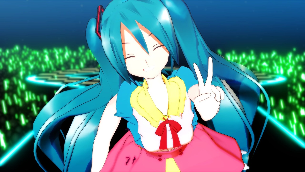 ニコニコ MMD）Lat式ミクでカバー ライブ風で「ファンサ」（あざ杯2