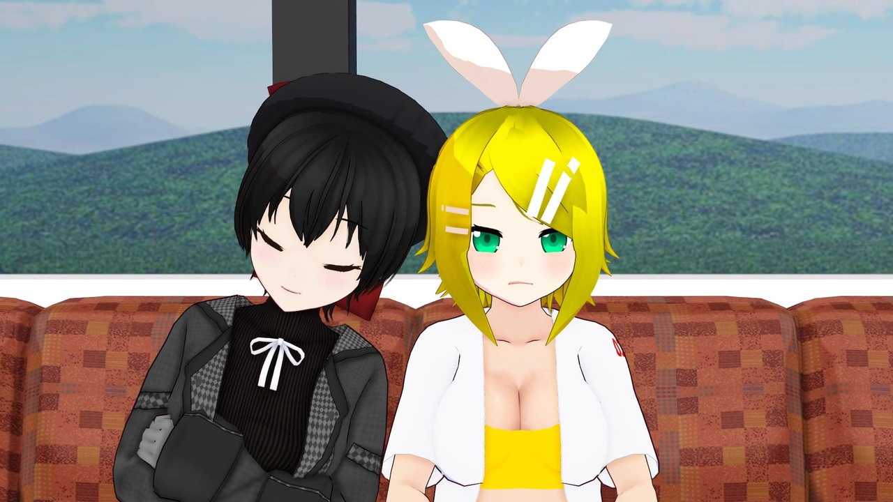 MMD】「電車でひたすらもたれ掛かられるリンちゃん」 - ニコニコ動画