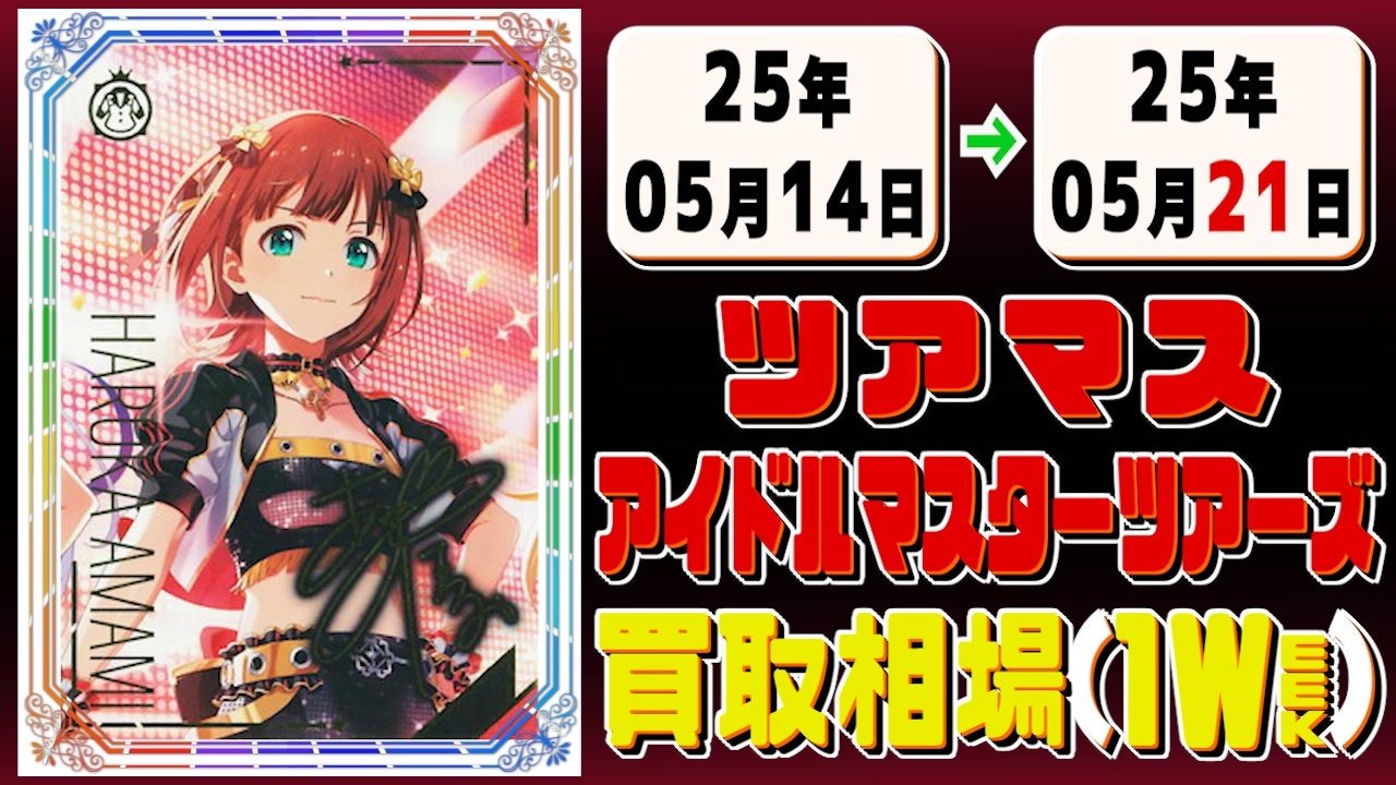 26枚》ツアマス 買取相場(週)｜05月21日 ＜20円以上騰落＞ #アイドル