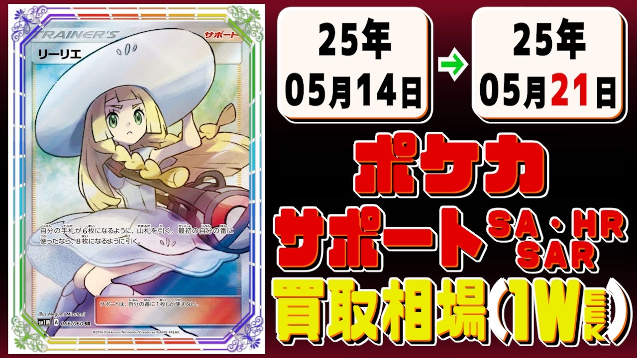 63枚》ポケカ サポート 買取相場(週)｜05月21日 ＜100円以上騰落