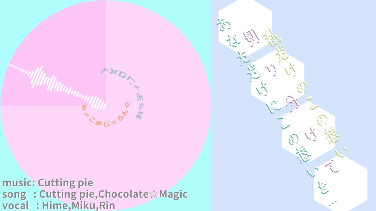 「カッティングパイ」のカッコいい間奏に「ちょこまじ☆ろんぐ」のカワイイサビを乗っけた - ニコニコ動画
