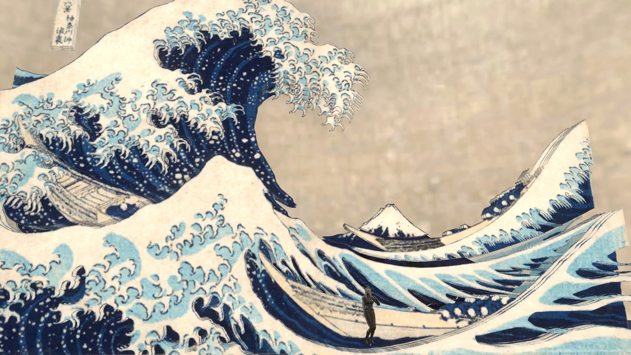 東洲斎写楽 海の神話 パズル版画 約77cm x 41cm 良好 【公式通販】