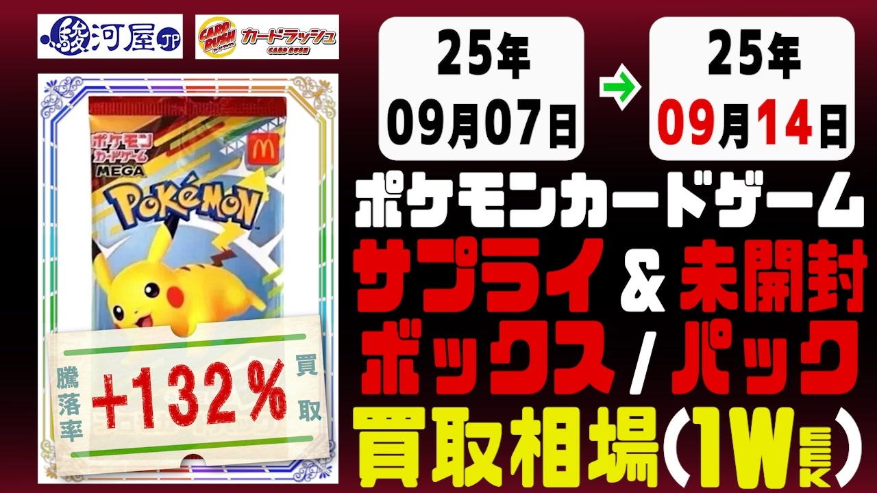ポケカ【サプライ&未開封ボックス・パック】買取相場《17点/週》｜09月