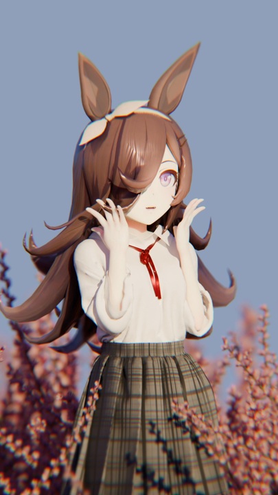 MMDウマ娘】超最強/ライスシャワー(Ray Tracing/Cloth