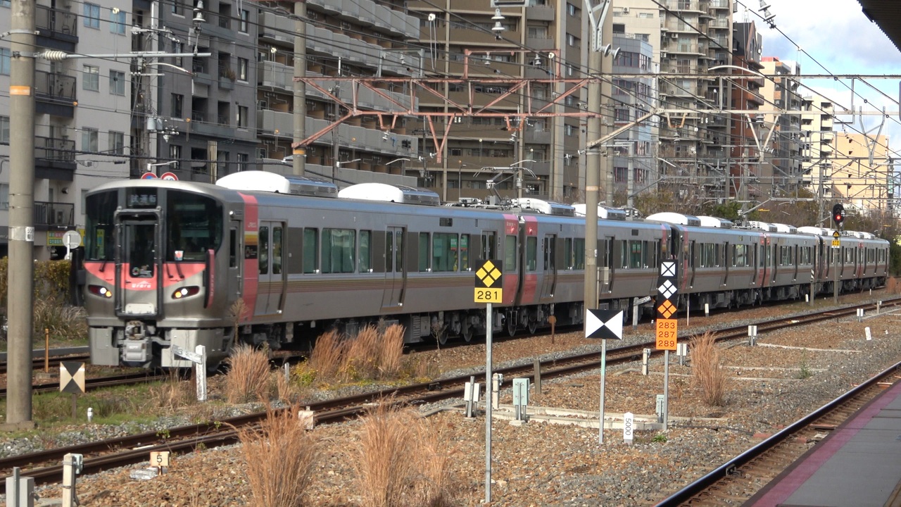 ダブルパンタ】JR西日本227系500番台電車Urara R34+R35+H1編成試運転