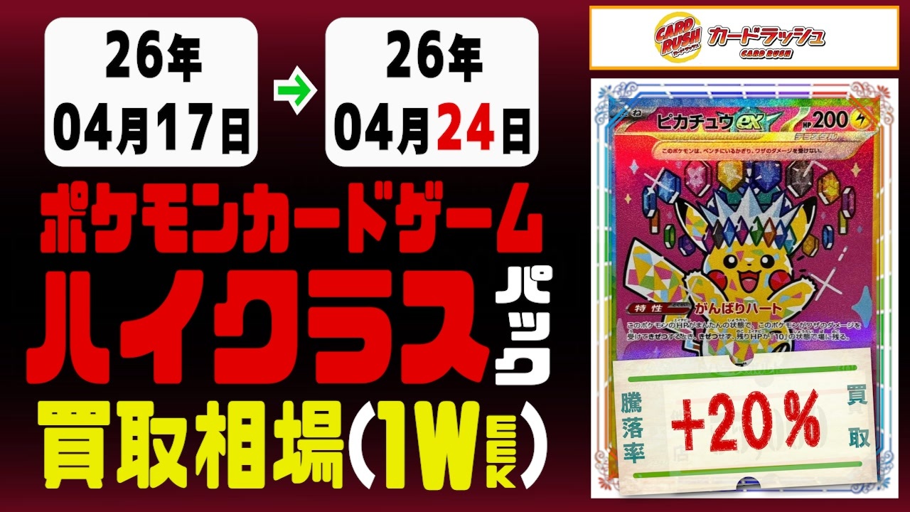 【キラキラ多数235枚】ポケモンカード まとめ売り キャラ被り有 244枚/週｜【ハイクラスパック】｜4月24日》＜100円以上騰落＞ 買取