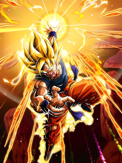 ドッカンバトル】怒れる戦士の超絶パワー 超サイヤ人孫悟空【LR