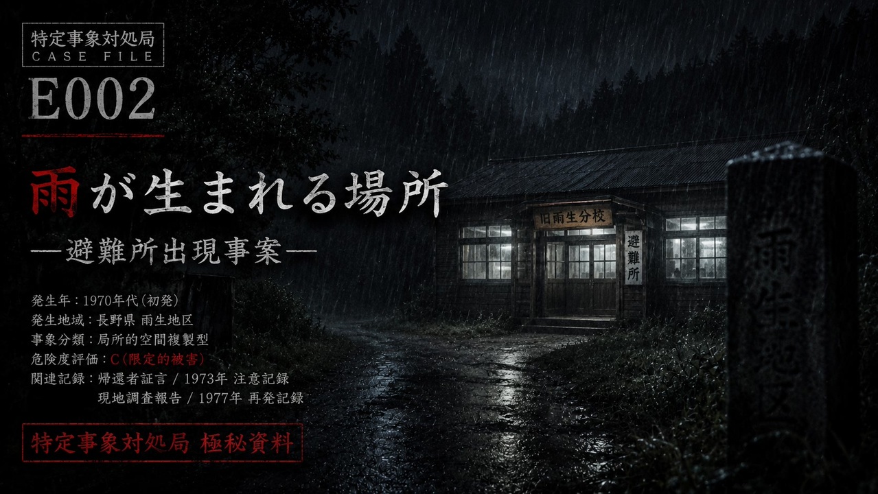 Special Phenomena Bureau E002: Where the Rain Is Born