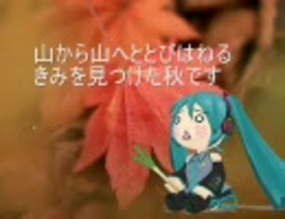 秋ぎつね 谷山浩子 を初音ミクに歌ってもらた 画質up版 ニコニコ動画