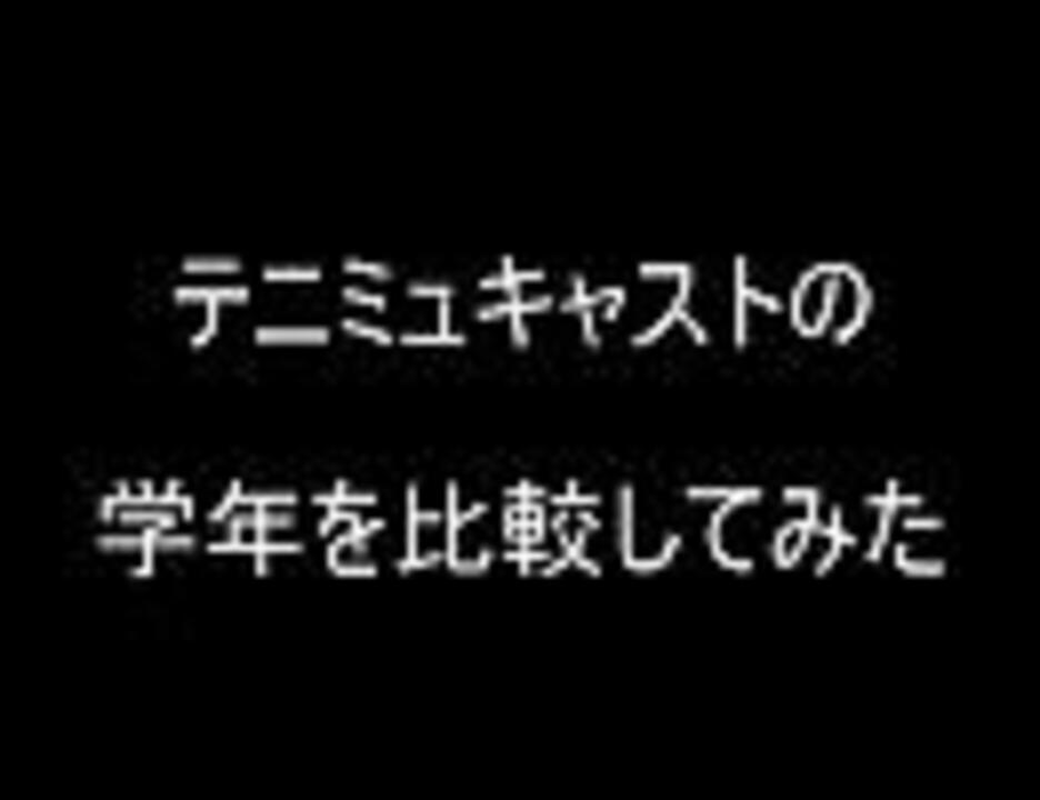 テニミュキャストの学年を比較してみた ニコニコ動画