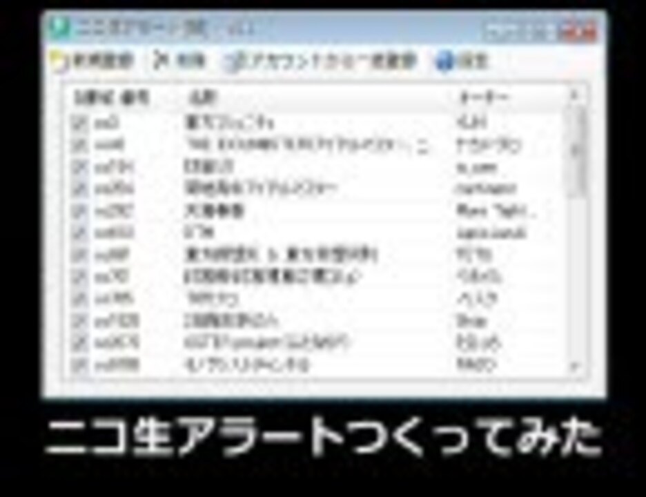 本家と同じ早さ ニコ生アラート 弱 つくってみた ニコニコ動画