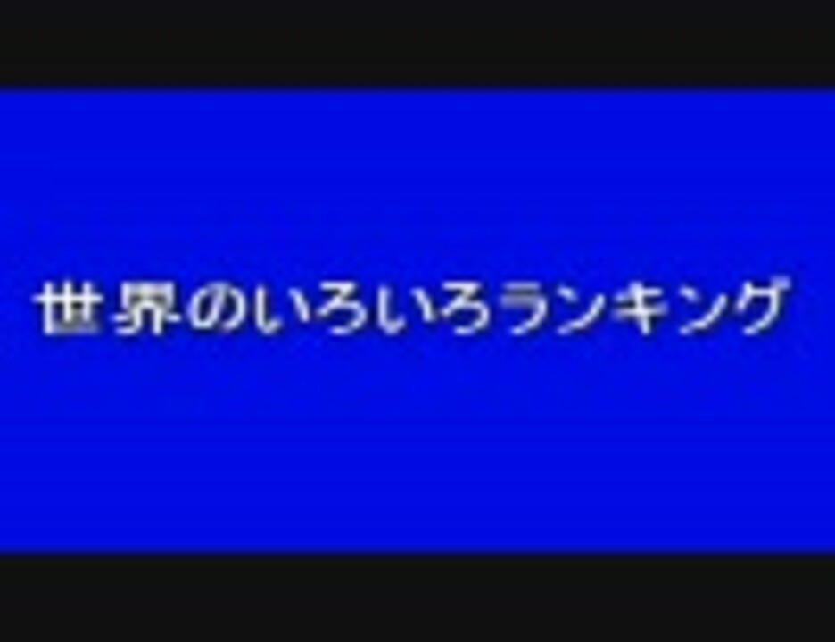 世界いろいろランキング ニコニコ動画