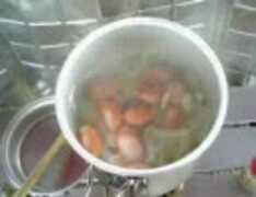 川原でカレー煮てきたよ！