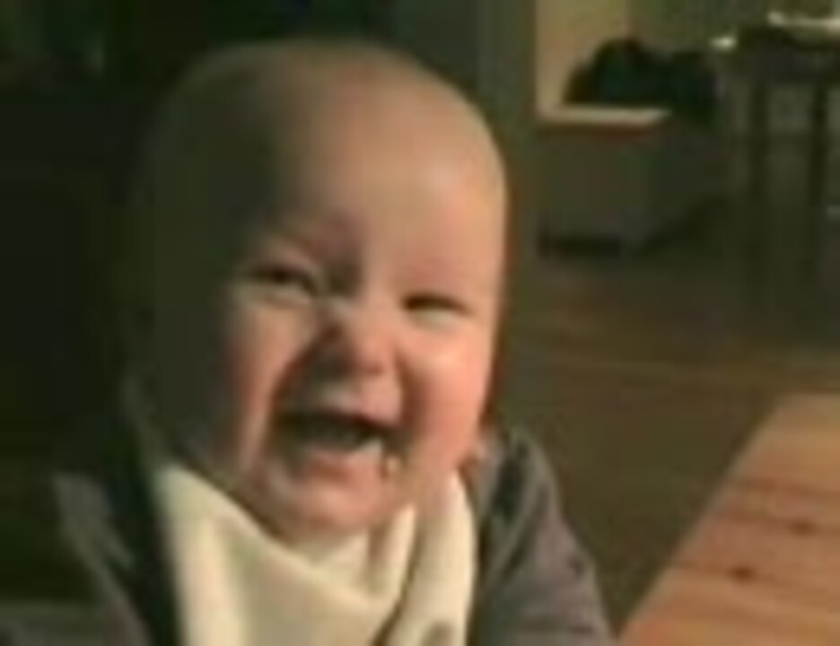 赤ちゃんの笑い声をスローにしてみると ｗ ニコニコ動画