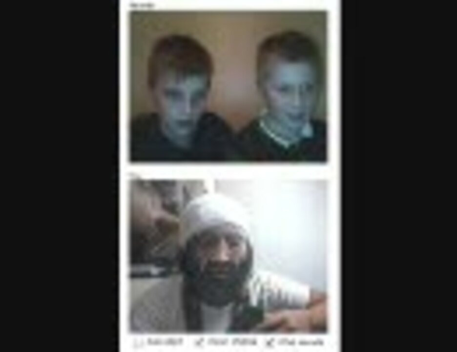 今、海外で話題のチャットルーレット(chatroulette!)にオサマで凸してみた - ニコニコ動画